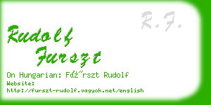 rudolf furszt business card